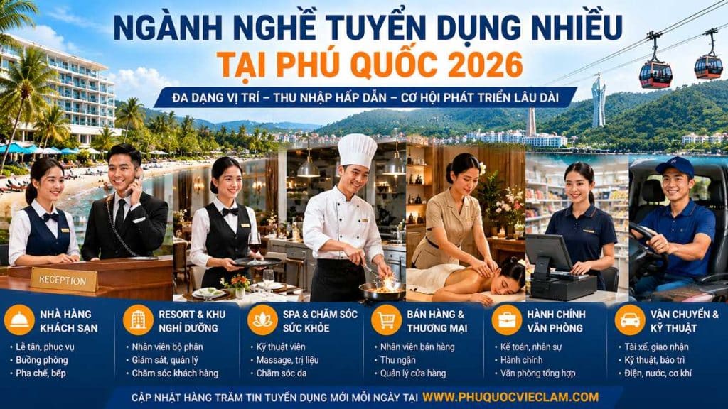Việc Làm Phú Quốc 2026 2 Ngành Nghề Tuyển Dụng Nhiều Tại Phú Quốc 2026