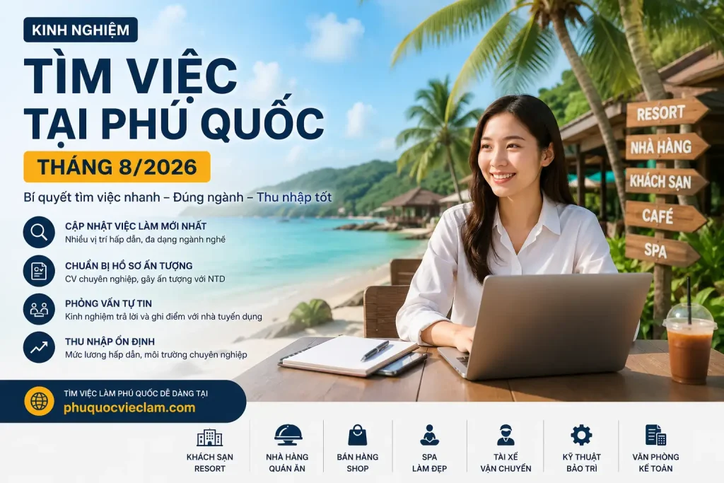 Kinh nghiệm tìm việc tại Phú Quốc tháng 8-2026